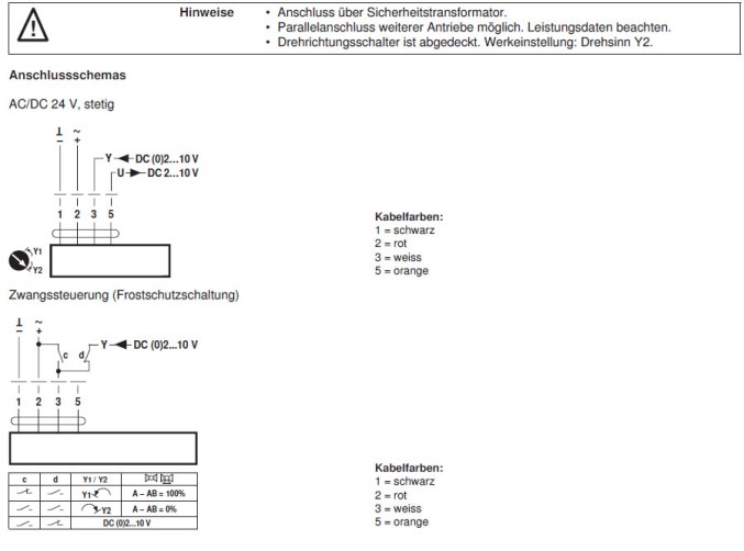Электрическое подключение SR24P-SR-5 