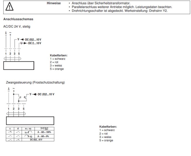 Электрическое подключение SRC24A-SR 