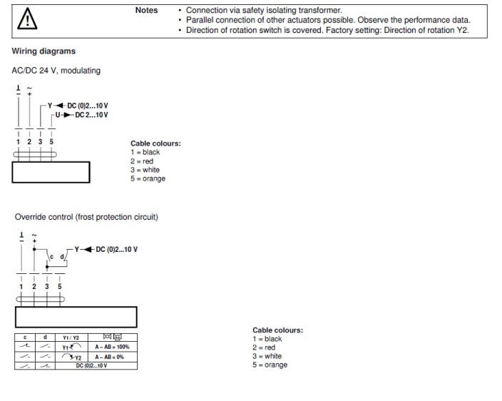 Электрическое подключение LRC24A-SR 