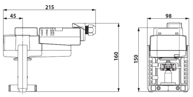 Габаритные размеры NVC24A-SZ-TPC 
